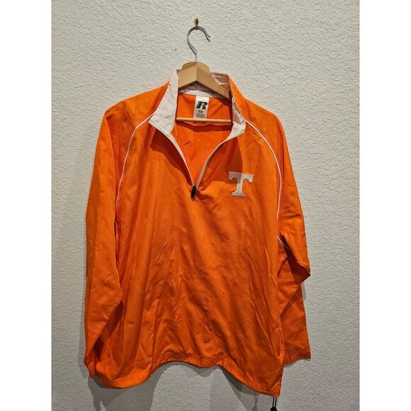 University Of Tennessee Orange Quarter Zip Windbreaker Jacket sz Medium - Picture 1 of 3